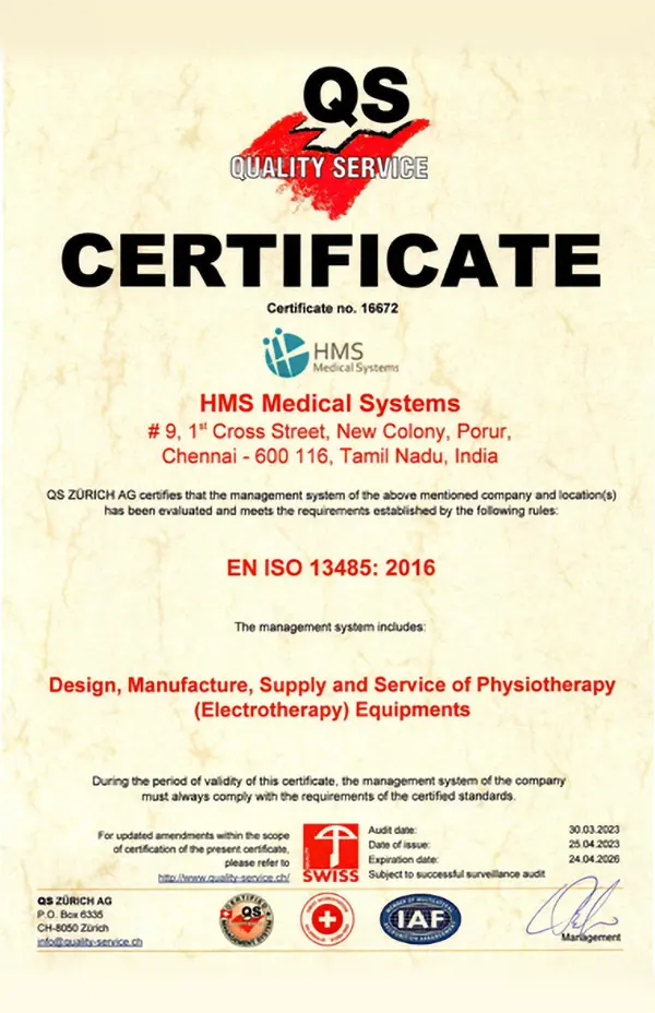 Certification - ISO 13485-2016 Certification - ISO 13485-2016